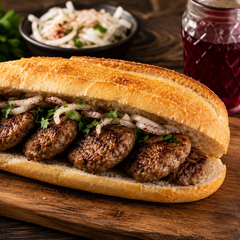 Yarım Ekmek Arası Çedar Peynirli Köfte
