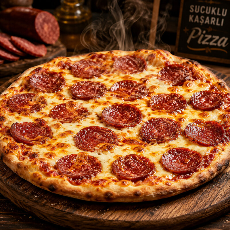 Büyük Boy Sucuk Aşkı Pizza