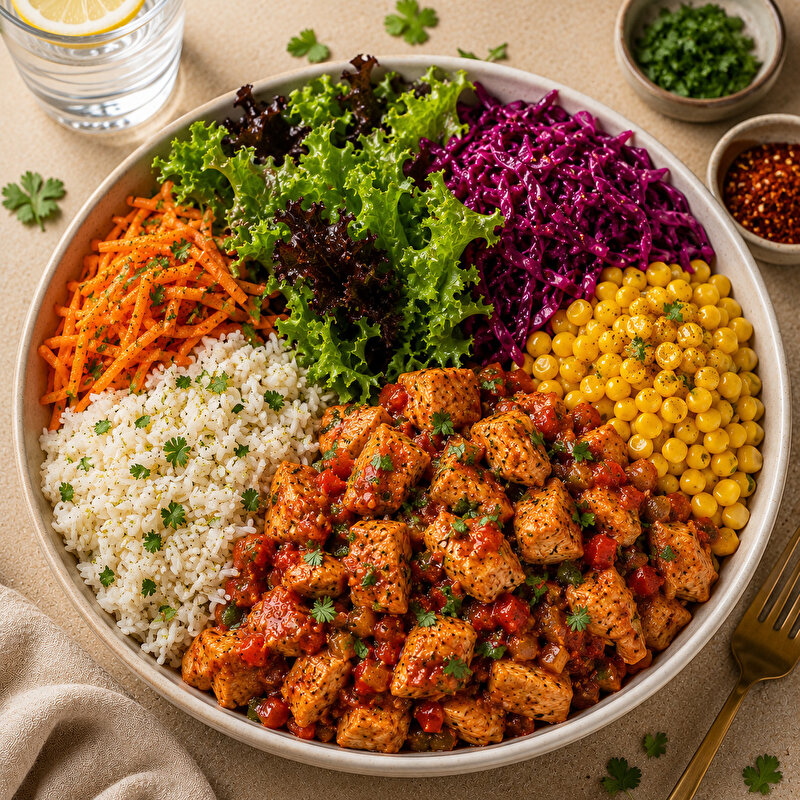 Meksika Soslu Tavuk Bowl