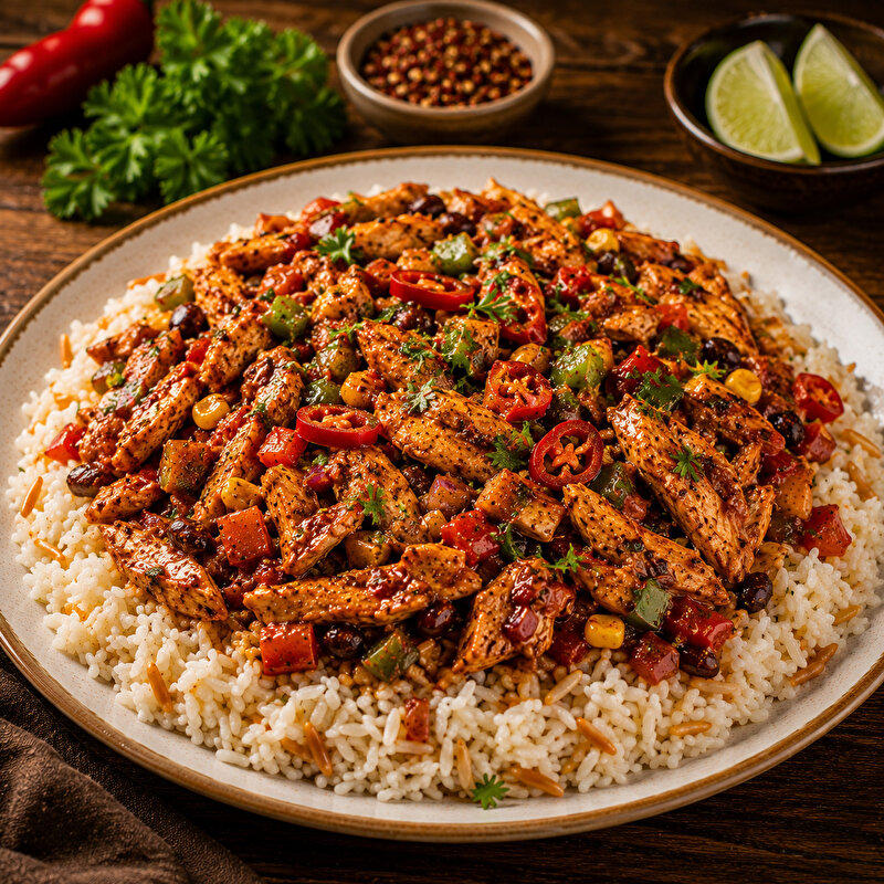 Pilav Üstü Meksika Ateşi Tavuk (350 gr)