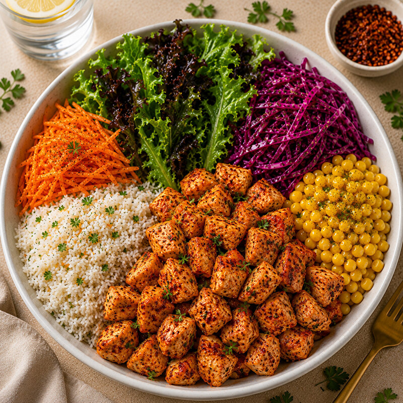 Acılı Tavuk Sote Bowl (600 gr)