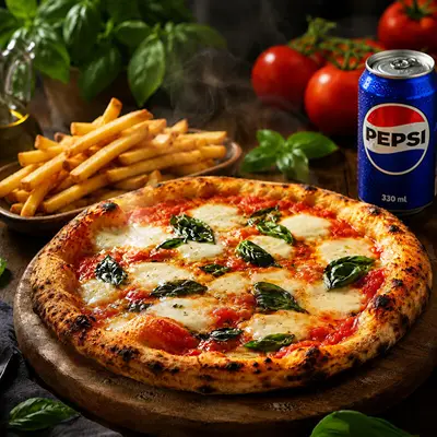 Orta Boy Margarita Pizza + Patates + İçecek