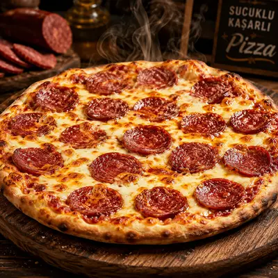 Büyük Boy Sucuk Aşkı Pizza