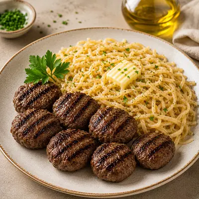 Izgara Köfte & Tereyağlı Makarna