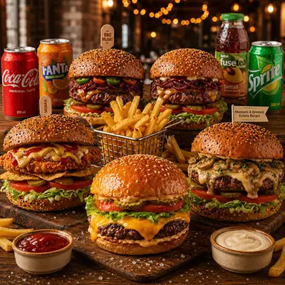 4lü Aile Burger Menü