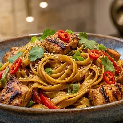 Teriyaki Tavuklu Fettuccine (400 gr)