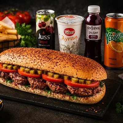 Tam Ekmek Arası Köfte + 330ml Pepsi Cola Menü