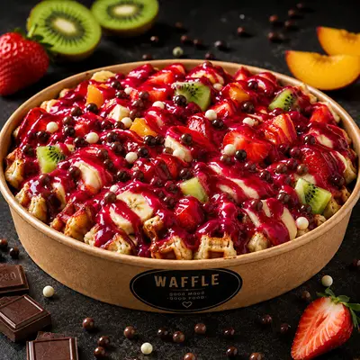 Frambuazlı Waffle Kova