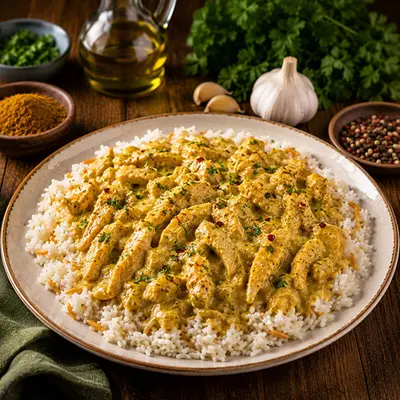 Pilav Üstü Köri Soslu Tavuk (350 gr)