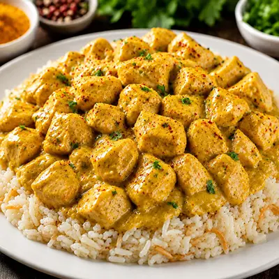 Pilav Üstü Köri Soslu Tavuk (350 gr)