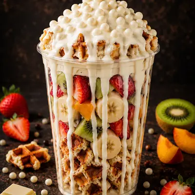 Beyaz Çikolatalı Waffle Cup