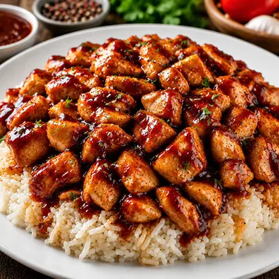 Pilav Üstü Barbekü Soslu Tavuk (350 gr)