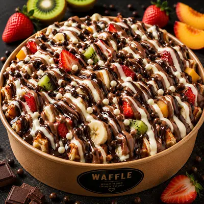 Double Çikolatalı Waffle Kova