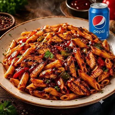 Barbekü Tavuklu Penne + 330ml Pepsi Menü